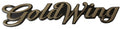 Honda GL1500 Goldwing Side Cover Emblem - Gold "GoldWing" Script Badge (OEM 83605-MN5-000)