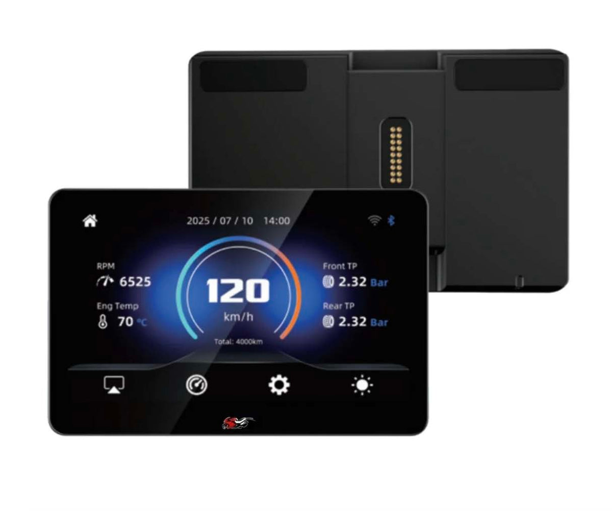 MotoPlay Ultra 6.2" Motorcycle Smart Display – Aluminium Unibody, 1000 Nits, Digital Dashboard & TPMS